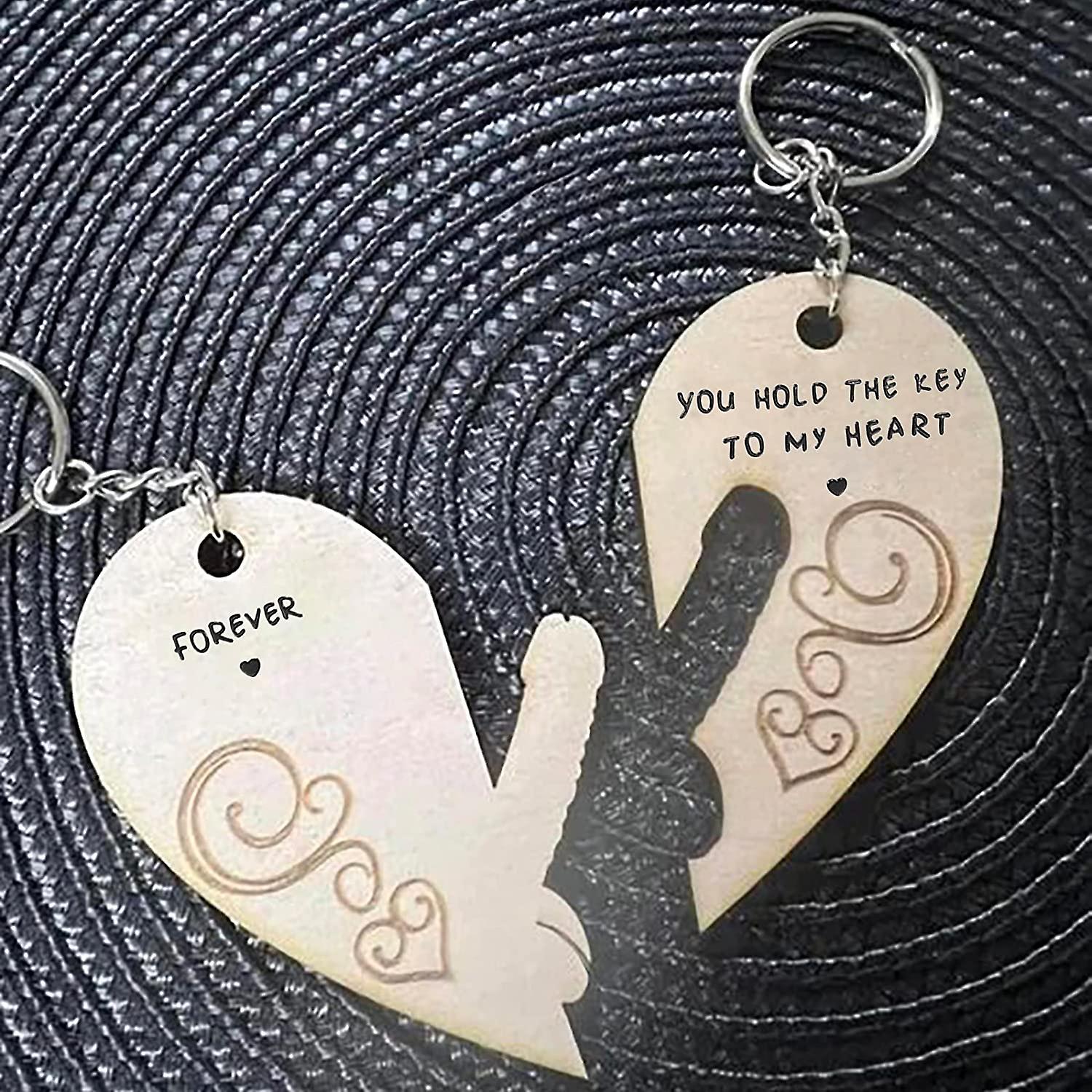 (💖Valentine's Day Sale - 50% OFF) You Hold The Key to My Heart & Forever Couple Keychain