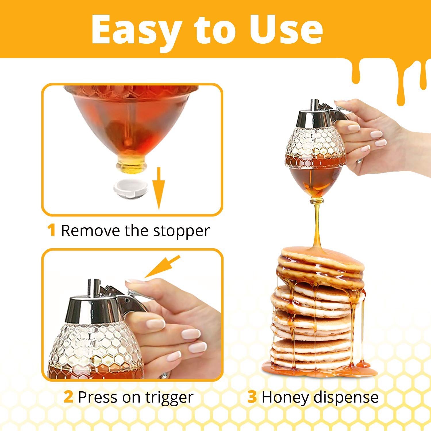 🔥Last Day Promotion 48% OFF-🎁-No Drip Honey Dispenser