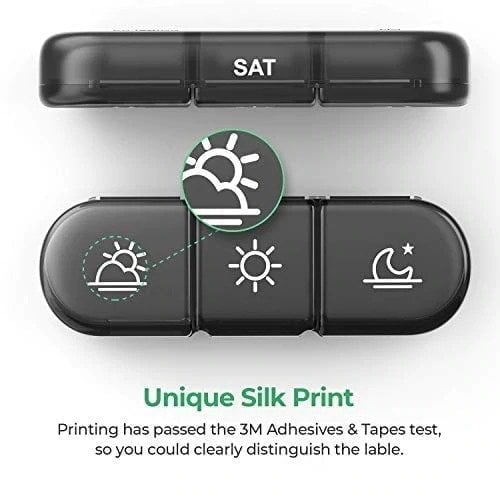 21 Grid Black Pill Box Sorting Box