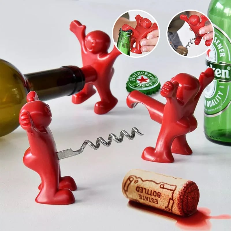 🔥LAST DAY 71% OFF--Happy Man Corkscrew - Bottle Opener & Wine Stopper