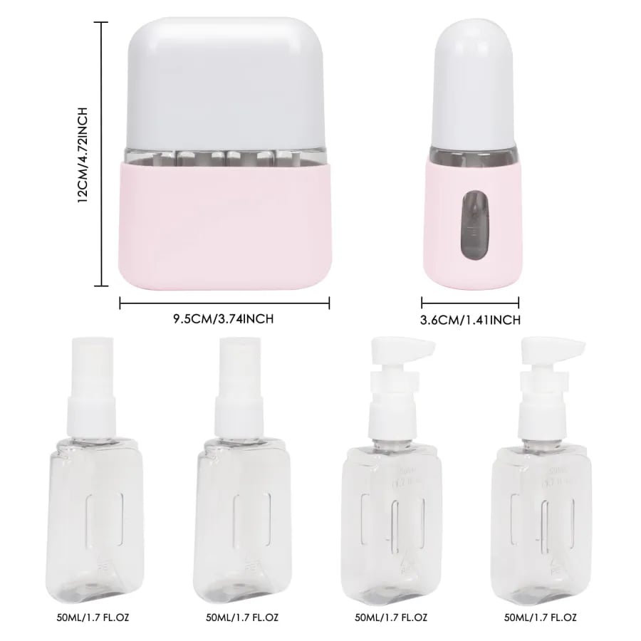 🎁2024 Summer Hot Sale🎁 Mini Shampoo Dispenser Portable Travel Bottle Set