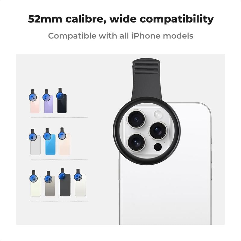 🔥Last Day Promotion 50% OFF🔥52mm Clip-0n CPL Phone CameraLens Filter Kit