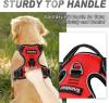 BARKBAY No Pull Dog Harness Front Clip Heavy Duty Reflective Easy Control Handle for Large Dog Walking(Black,L)