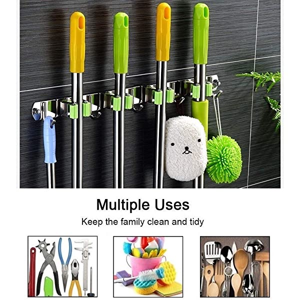 🔥Last Day Promotion 50% OFF🔥Mop and Broom Holder Wall Mounted Storage Organizer