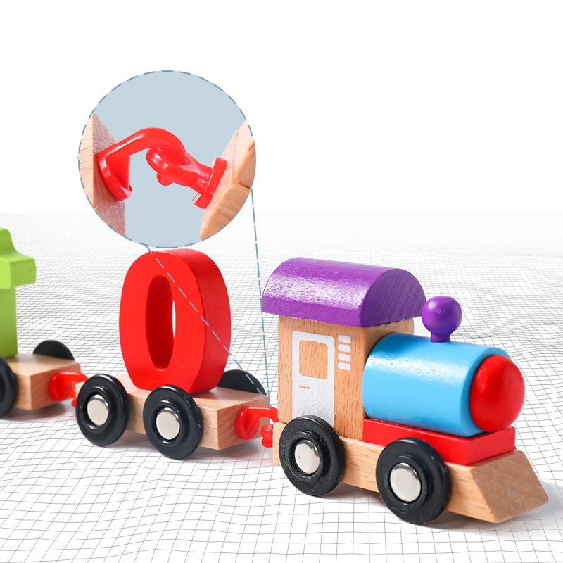 (🎄Christmas Hot Sale🔥🔥)Wooden Digital Train Toy(BUY 2 FREE SHIPPING)