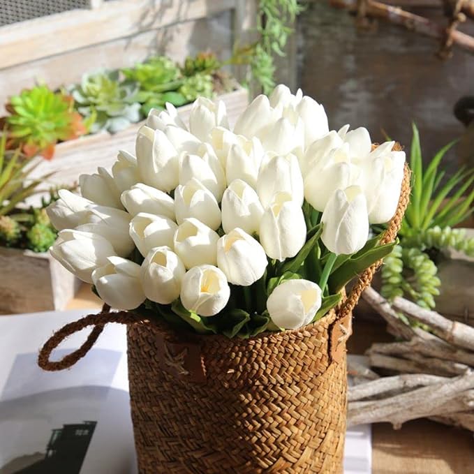 ✨This Week's Special Price $14.95💥UV Resistant Lifelike Artificial Tulips Flowers💐