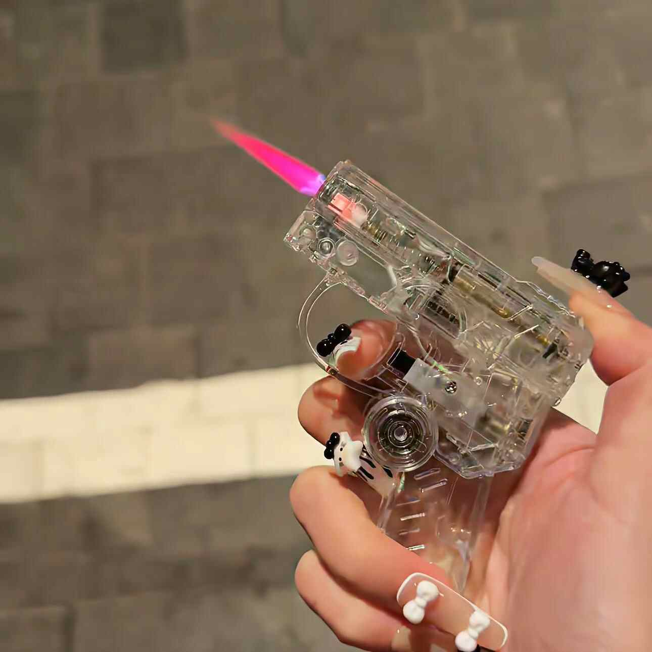 Super Cool LED Windproof Deformable Pistol Fidget Lighter