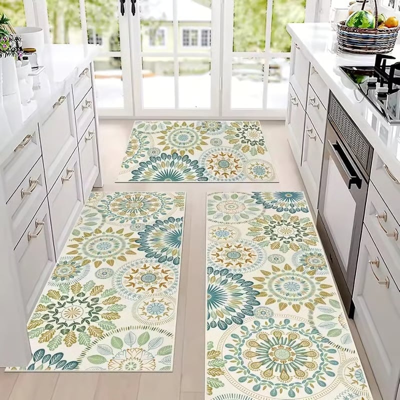 🎁TikTok Last Day Sale - 70% OFF🔥Boho Washable Kitchen Rugs Sets of 3 - Non Slip Kitchen Rugs