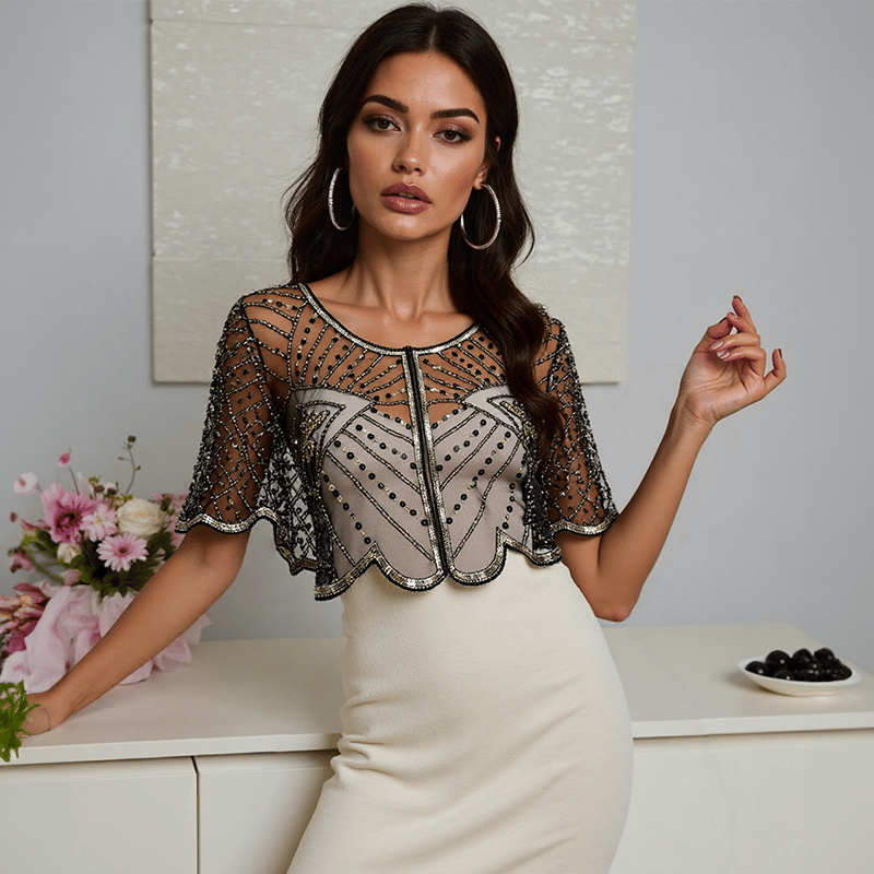 🎁TikTok Last Day Sale - 70% OFF🎉Sequin & Beaded Shawl – 5 Stunning Ways to Style It!