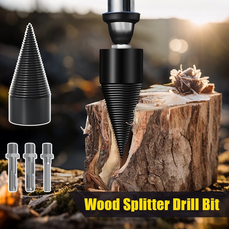 🎁TikTok Last Day Sale - 70% OFF🔥Wood Splitter Drill Bit with 3 Drilling Handles