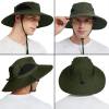 EINSKEY Unisex Sun Hat, Waterproof Wide Brim Bucket Hat Packable Boonie Hat for Fishing Hiking Gardening Safari Beach