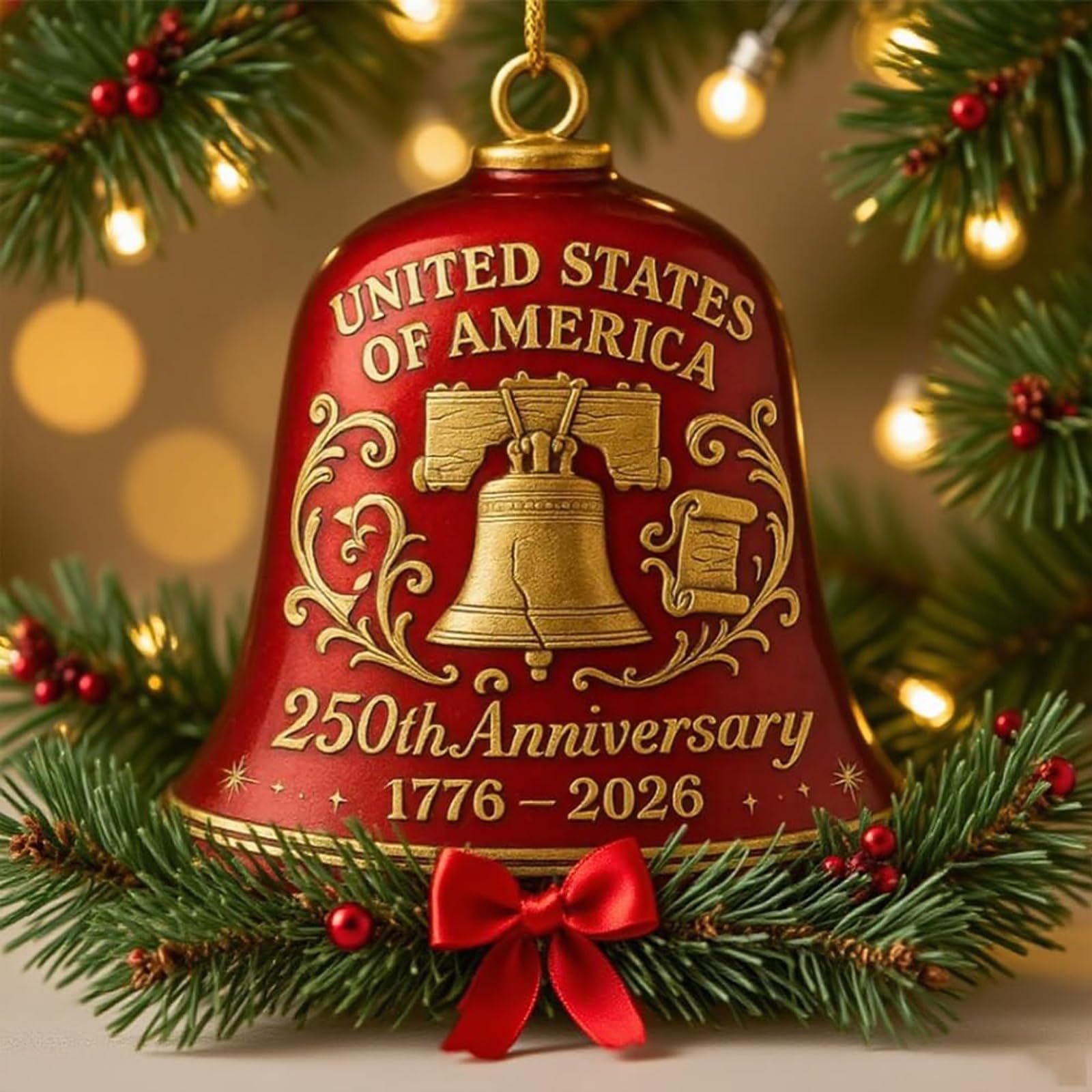 🔥Last Day Promotion 50% OFF🔥United States 250th Anniversary Bell Ornament