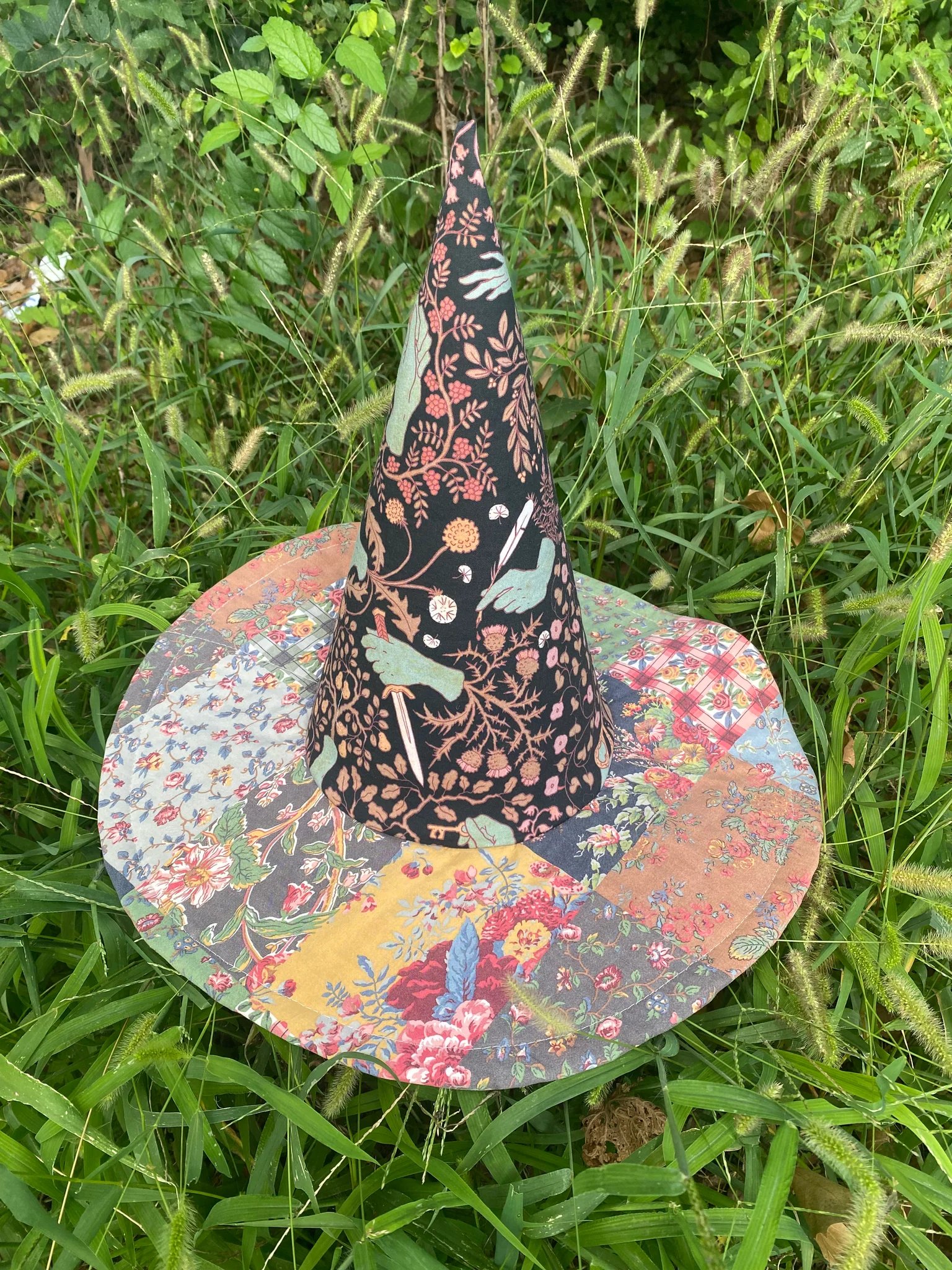 Last Day Promotion 70% OFF - 🔥The Quilted Witch Hat⚡Handcrafted Folk Art Hat