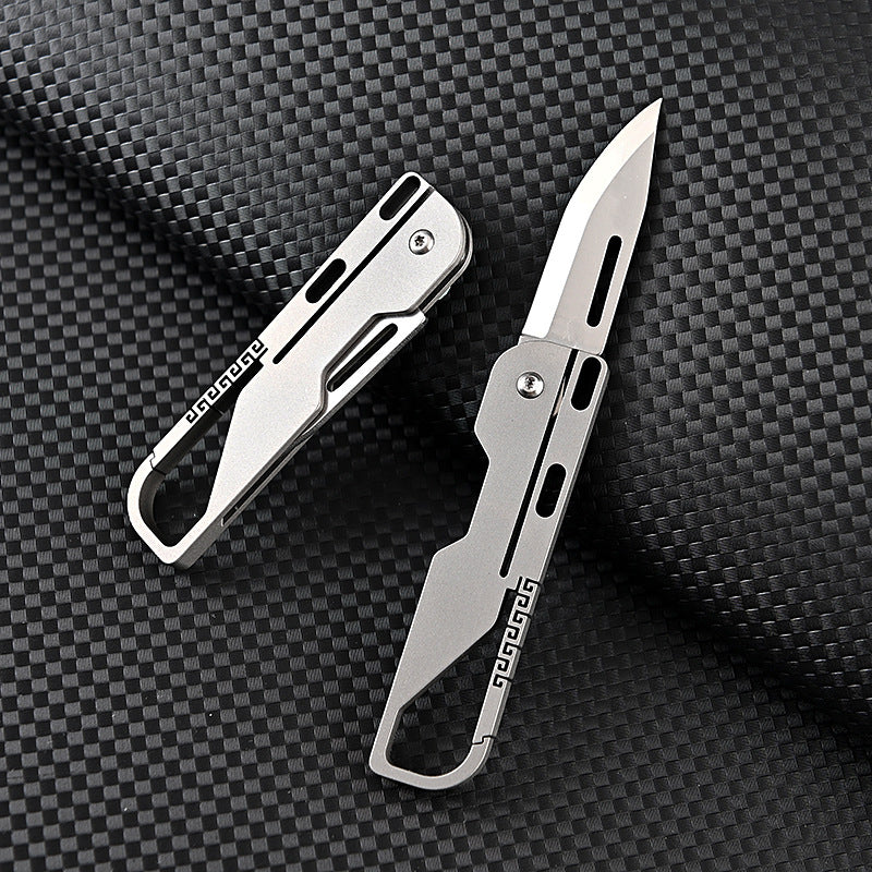 Multifunctional keychain knife