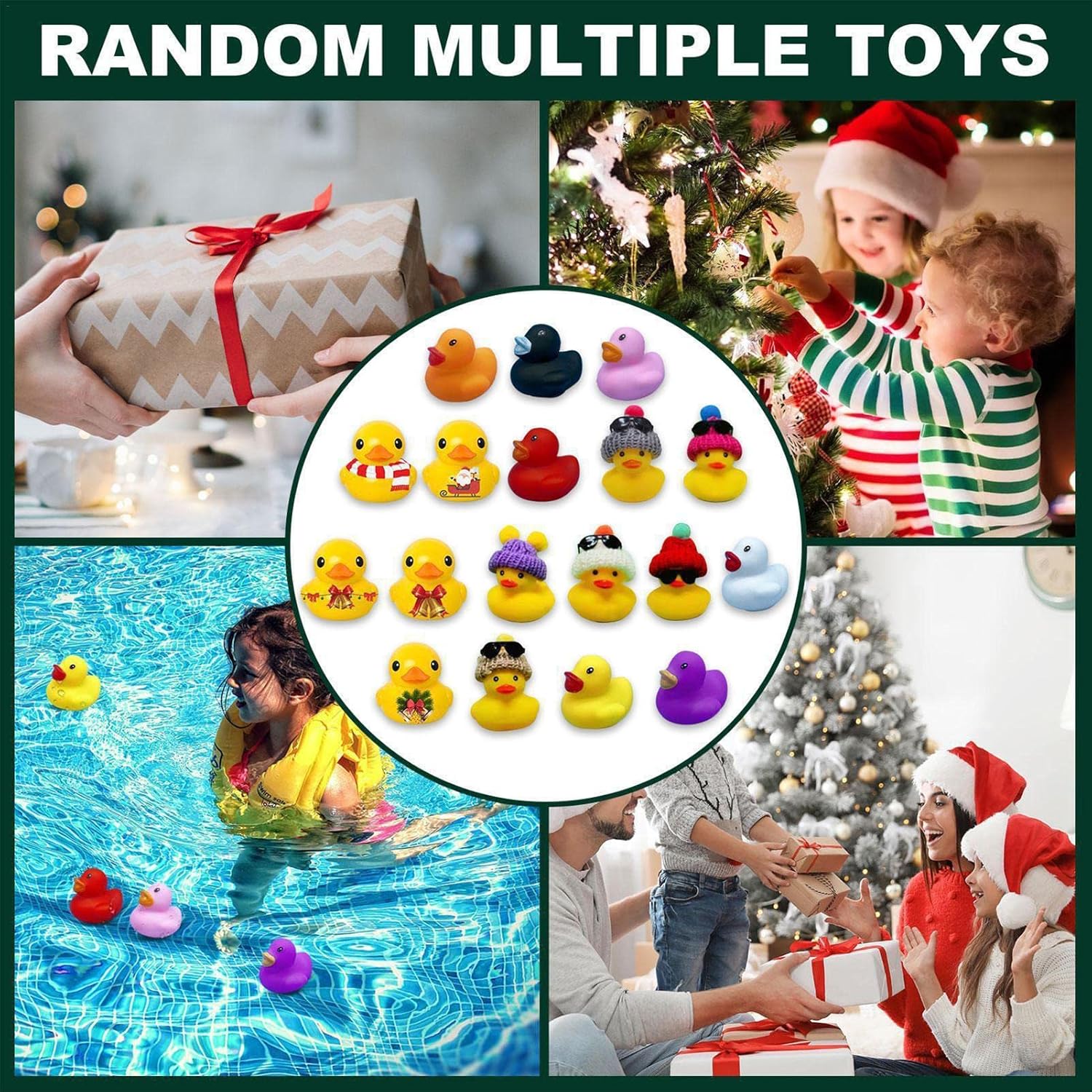 (🎄Early Christmas Sale - 49% OFF) 🎉Christmas Rubber Ducks Advent Calendar Blind Box, 🔥Buy 2 Free Shipping