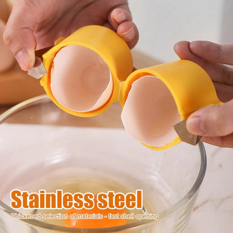 49% OFF🥚Efficient Egg Cracking Tool, Handy Egg Separator🍳