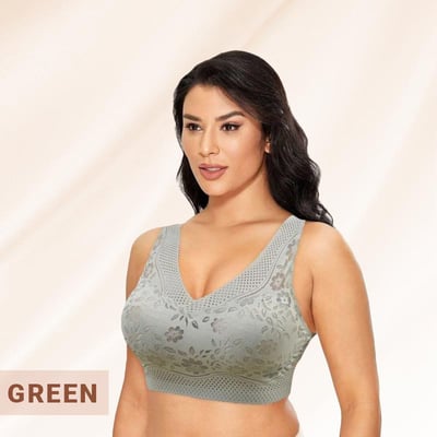 Ultra-Thin Ice Silk Floral Breathable Wireless Bra