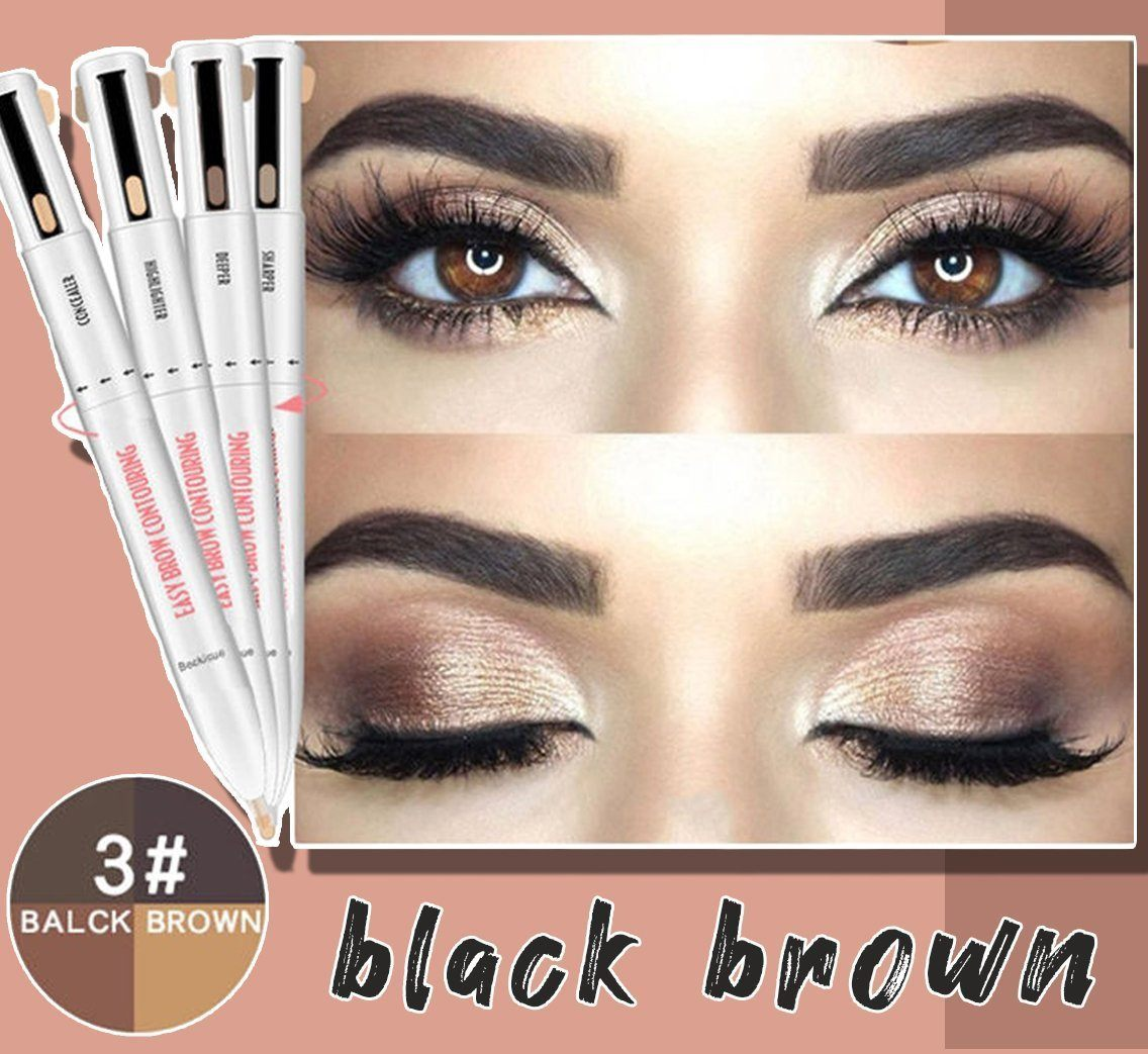 (Last Day Promotion - 50% OFF) 4 In 1 Brow Contour  Highlight Pen, Buy 3 Get 3 Free