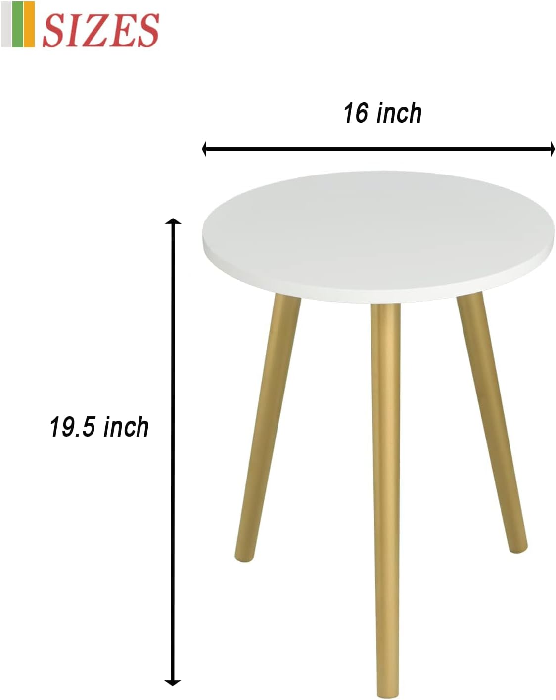 AWASEN Round Side Table, Small End Table for Living Room, Modern Wood Accent Table Coffee Side Table with Wood Legs for Small Space, Easy Assembly, Rustic Brown