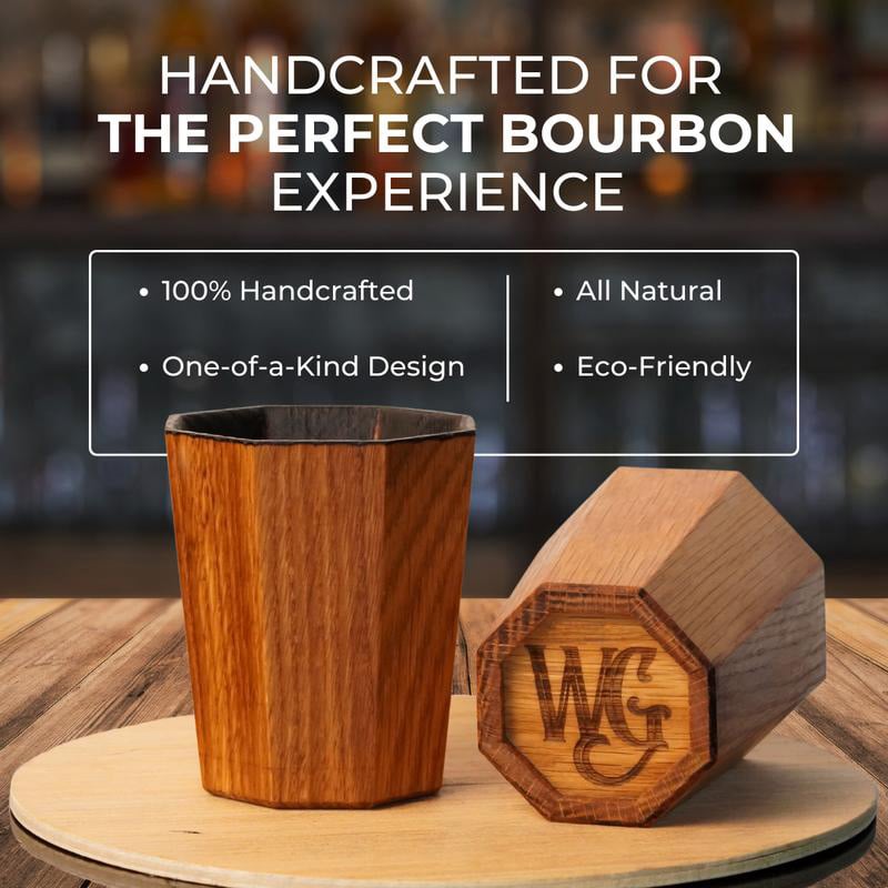 🔥Last Day 70% OFF🎁Whiskey Grail - Handmade Charred Oak Bourbon Glass: Experience The Barrel Aged Flavor