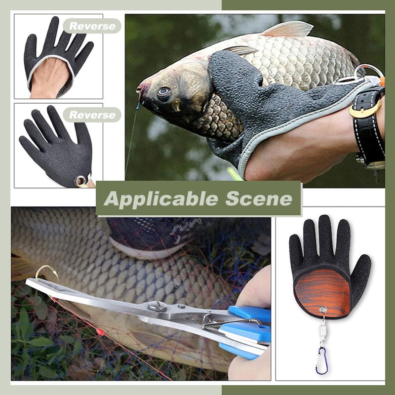 (🔥Last Day Promotion- SAVE 48% OFF)Fishing Catching Gloves Non-slip Fisherman Protect Hand