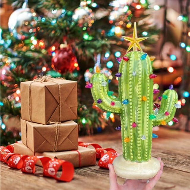 Last Day Special Sale🌵Vintage Christmas Luminous Cactus✨