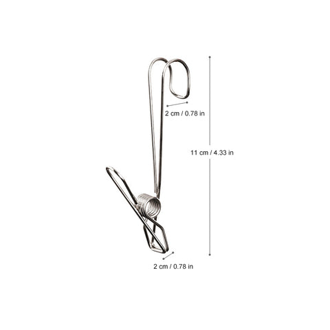 (🔥Last Day Promotion-48%OFF)Stainless Steel Long Tail Clip with Hooks--5 PCs/Set(👍Buy 3 get 3 FREE)
