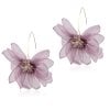 Exaggerate Big Lace Flower Drop Earrings For Women Fashion Accessories Elegant Jewelry Gifts