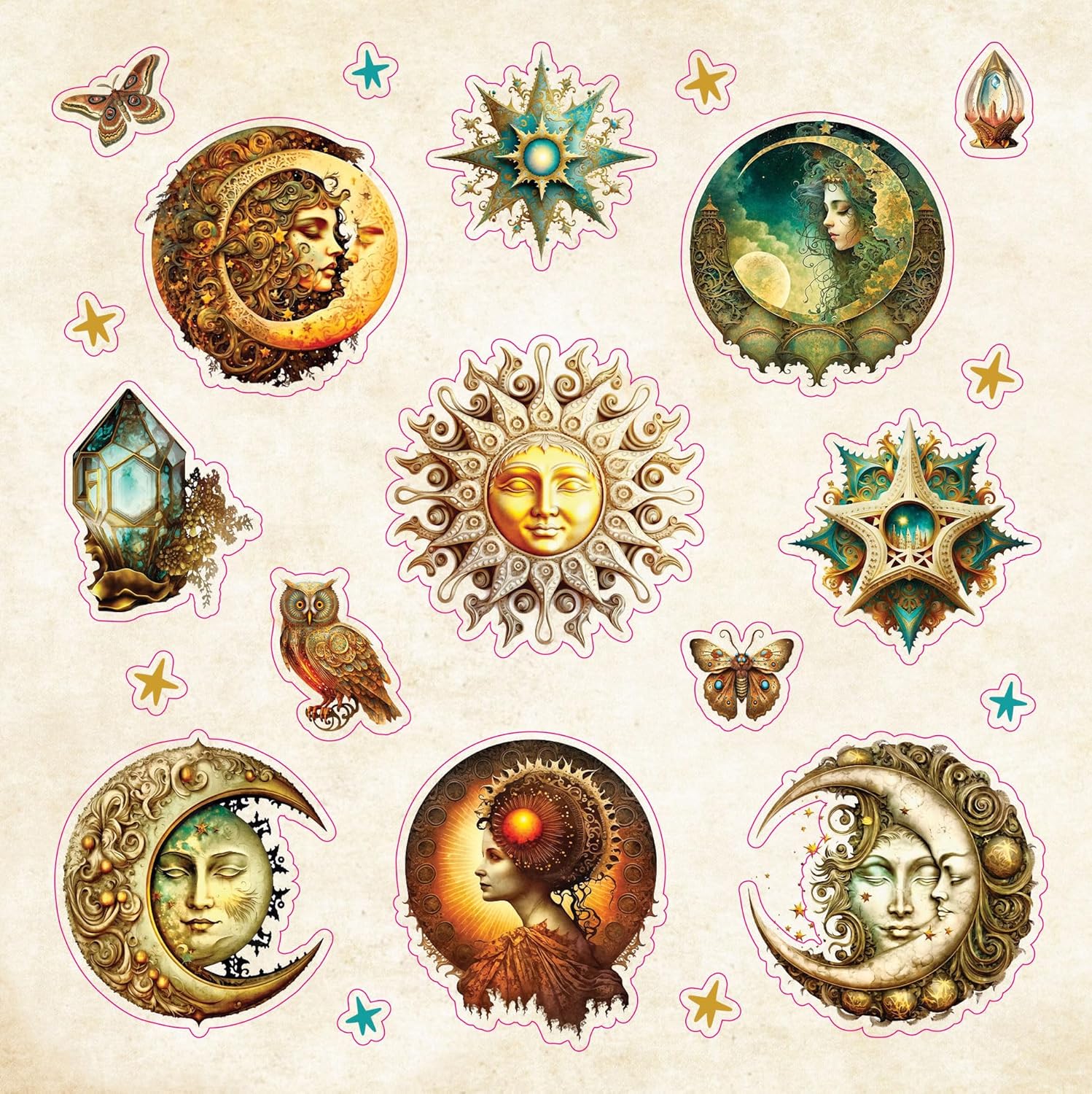 A COSMIC STICKER BOOK🌙✨ (over 900 stickers!)
