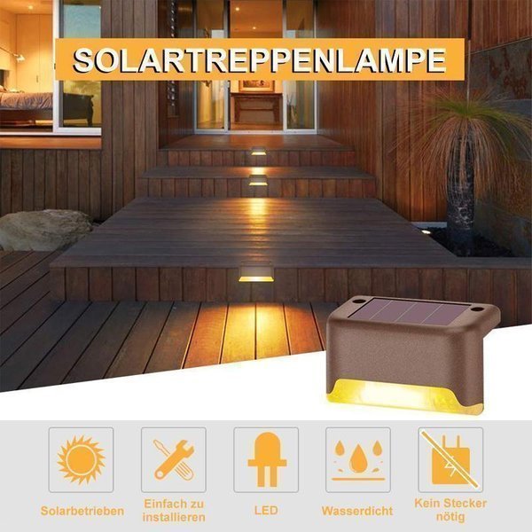 50% OFF- LED Solar Lamp Path Staircase Outdoor Waterproof Wall Light