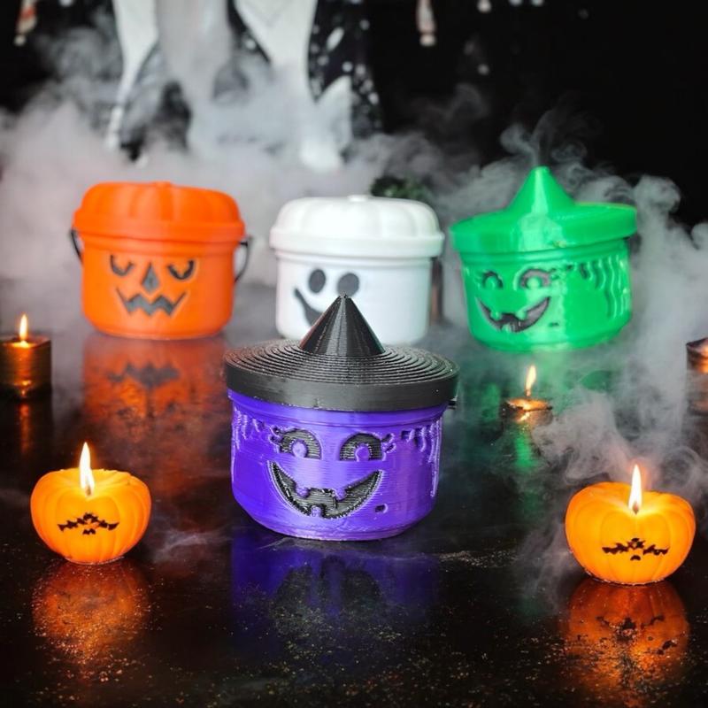 🎃Halloween Nostalgia Buckets with Removable Lid and Working Handle