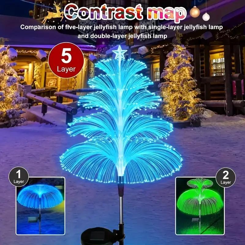 🎄TikTok Christmas Sale - 70% OFF🎄Seven Colors Gradient Solar Christmas Tree Lights