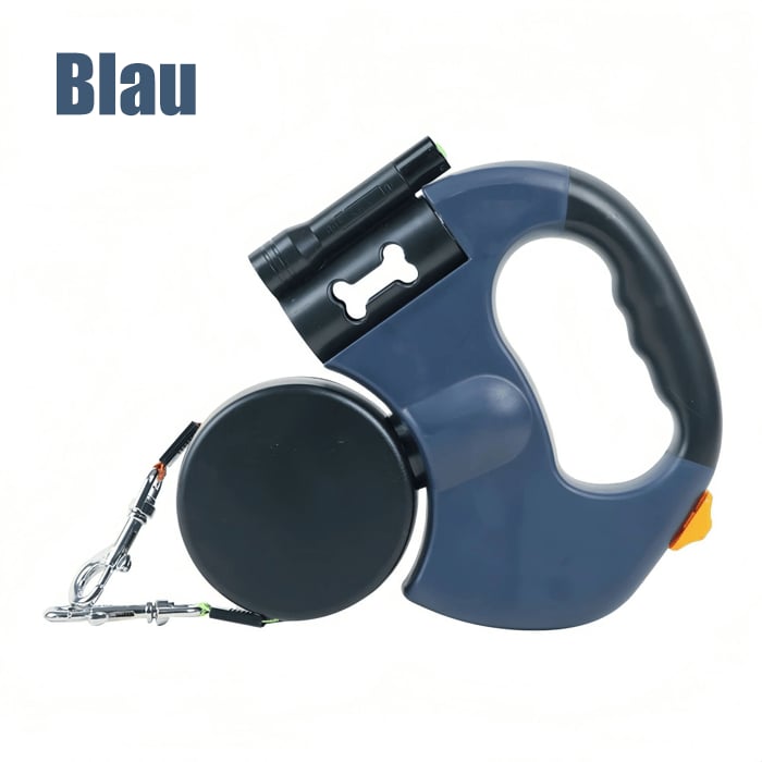 🔥Letzter Tag 50% RABATT-Ausziehbare Doppelleine für Hunde mit LED-Licht
