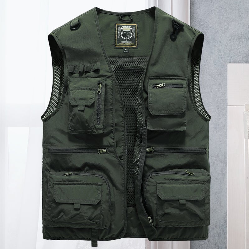 (🔥Last Day Promotion 50% OFF) Breathable Mesh Zip Cargo Vest - Buy 2 Get Extra 10% OFF & Free Shipping