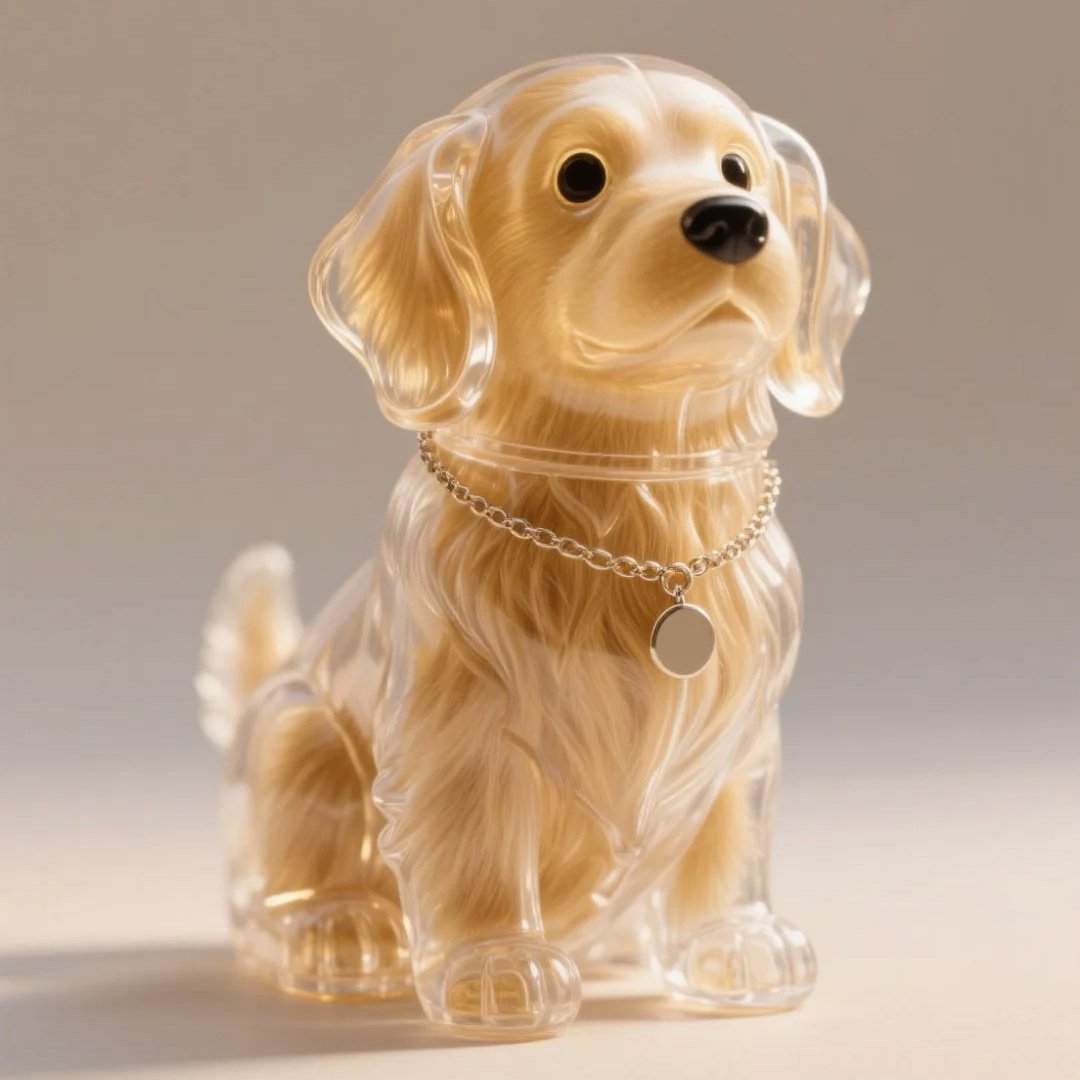 Dog Hair Collector Keychain Charm Memorial Storage Box