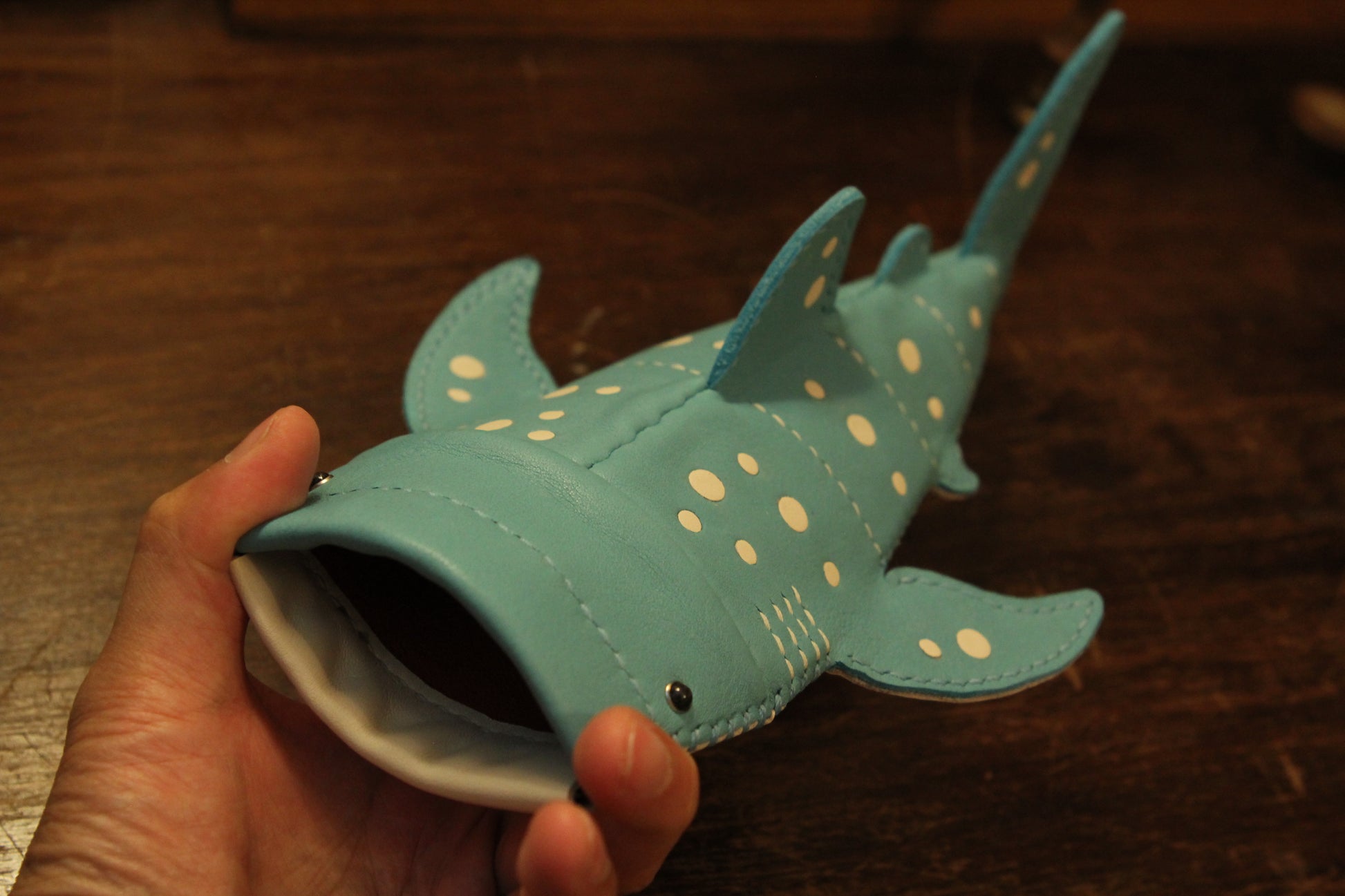 Handmade Leather Whale Shark Case