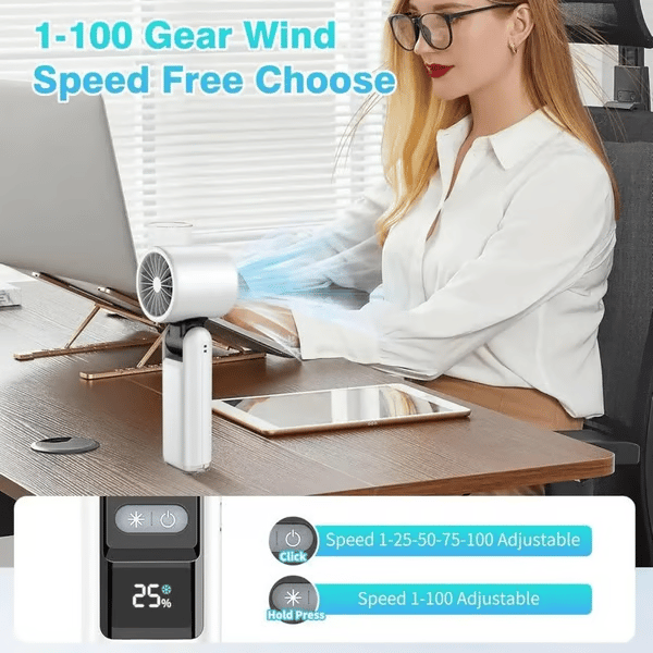 💥LAST DAY SALE 50% OFF💥Multifunction Portable Handheld Turbo Ice-Cooling Fan