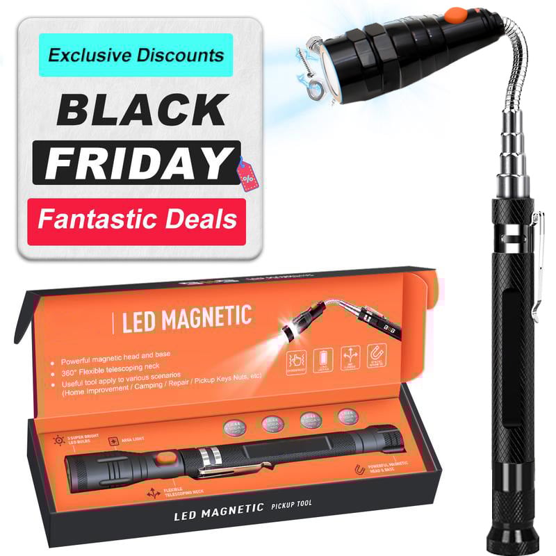 🔥Last Day Promotion 70% OFF🔥Telescoping Magnet with LED Flashlight⚡BUY 2 GET 1 FREE