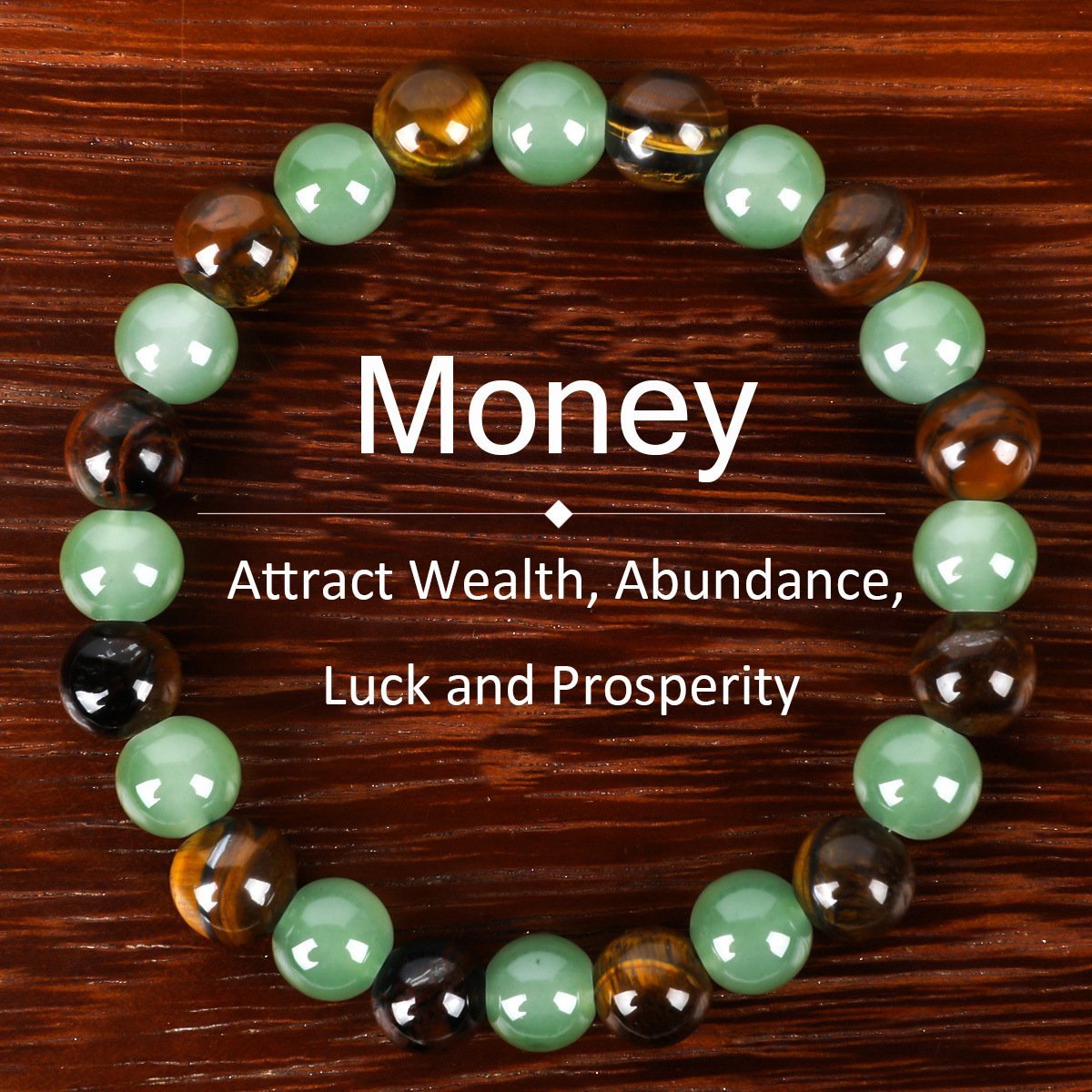 🎁TikTok Last Day Sale - 70% OFF🍀💰Money Attraction Bracelet with Green Aventurine & Tiger Eye
