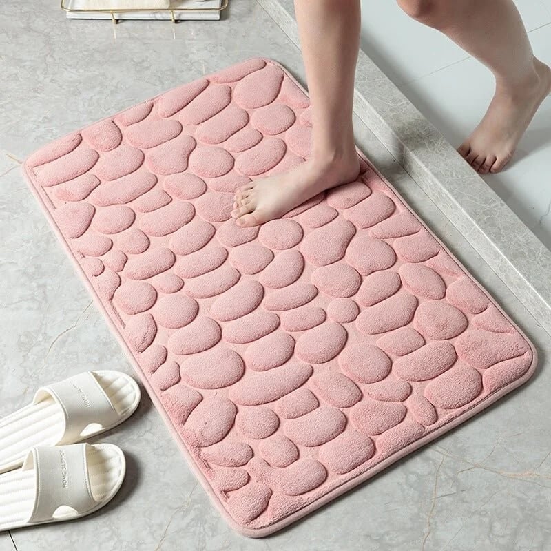 🔥(Last Day Sale- 50% OFF) Cobblestone Embossed Bathroom Bath Mat - Buy 2 Free Shipping