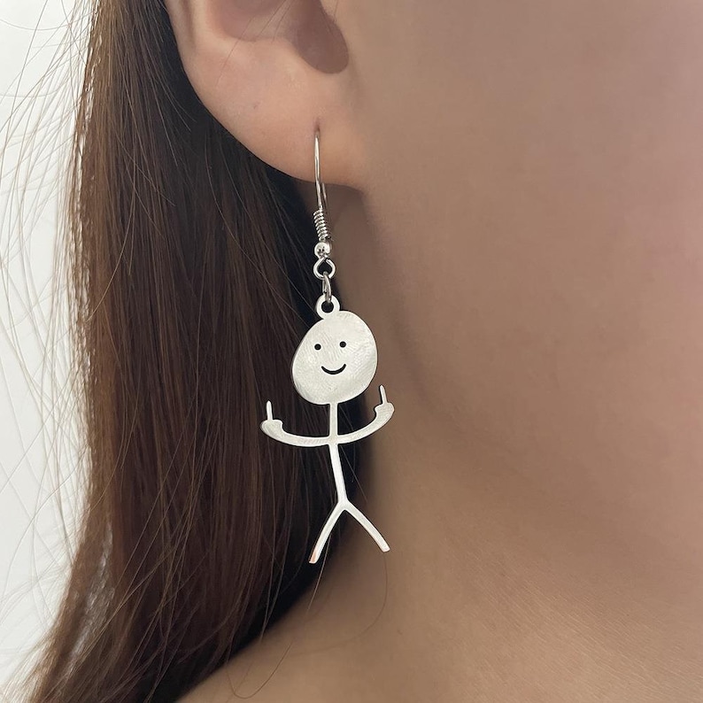 🔥Limited Time Sale 48% OFF🎉Funny Doodle Earrings - F*ck You Doodle Earrings