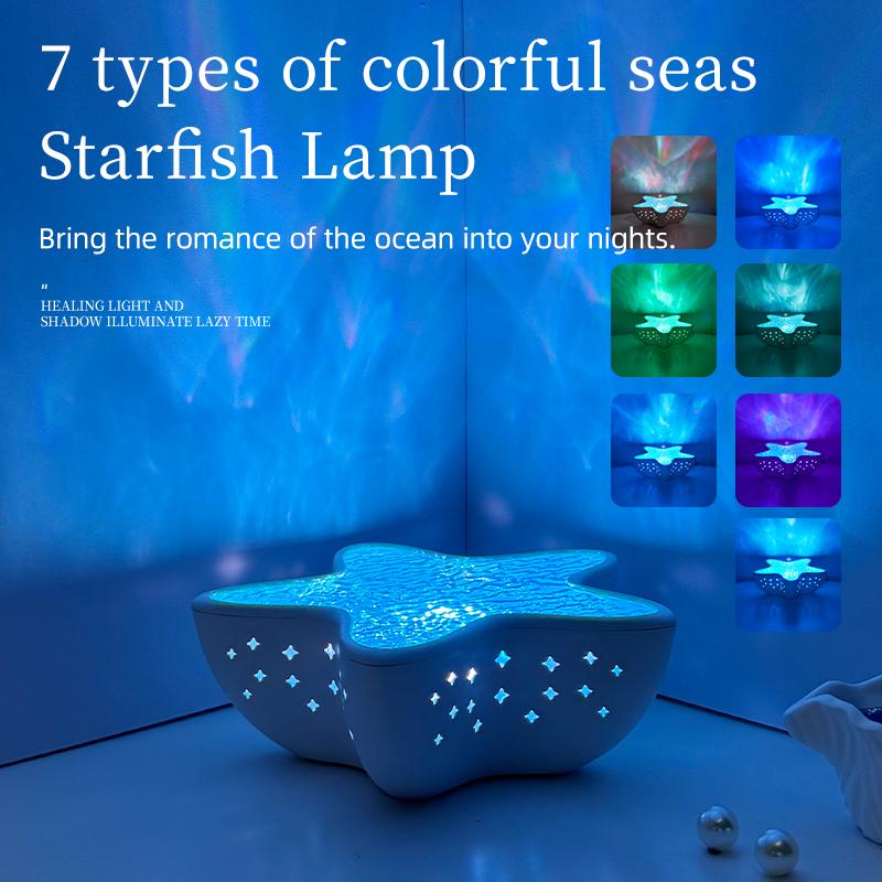 🎁TikTok Last Day Sale - 70% OFF🔥Starfish Projector Light, 7 Color Changing LED Ocean Night Light