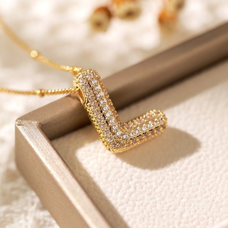 (🎄Christmas Hot Sale - 49% OFF) 18K Letter Pendant Necklaces 🔥BUY 2 FREE SHIPPING