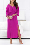 Women's V-neck Belt Waist Dress