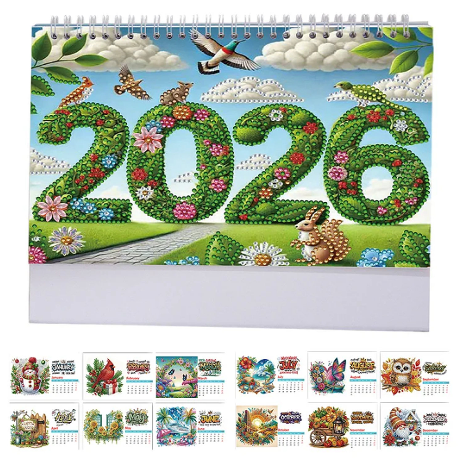 🎁TikTok Last Day Sale - 70% OFF🎉2026 DIY Diamond Painting Desk Calendar