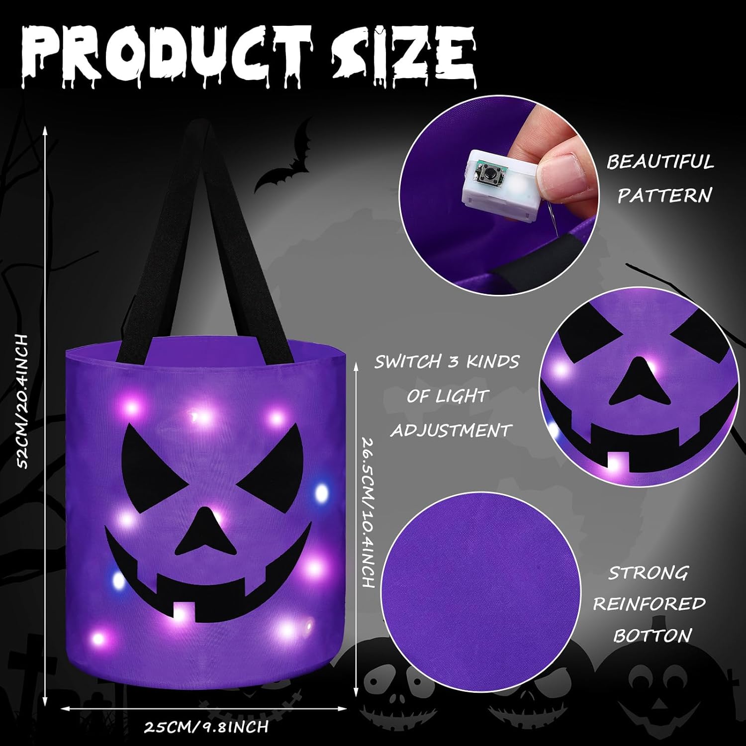 ⏰LAST DAY SALE 50% OFF💥Halloween Trick or Treat LED Bucket