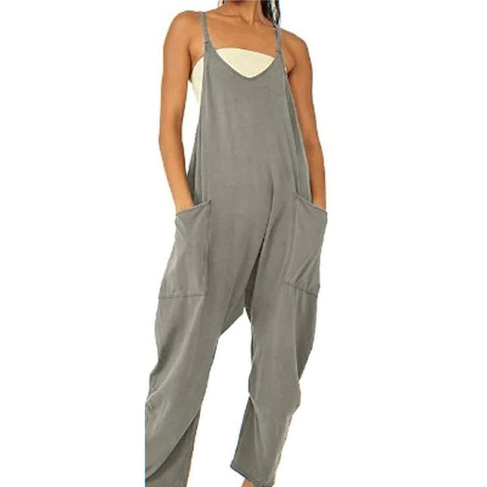 (🎉Last Day Promotion 50% OFF) Wide Leg Jumpsuit with Pockets