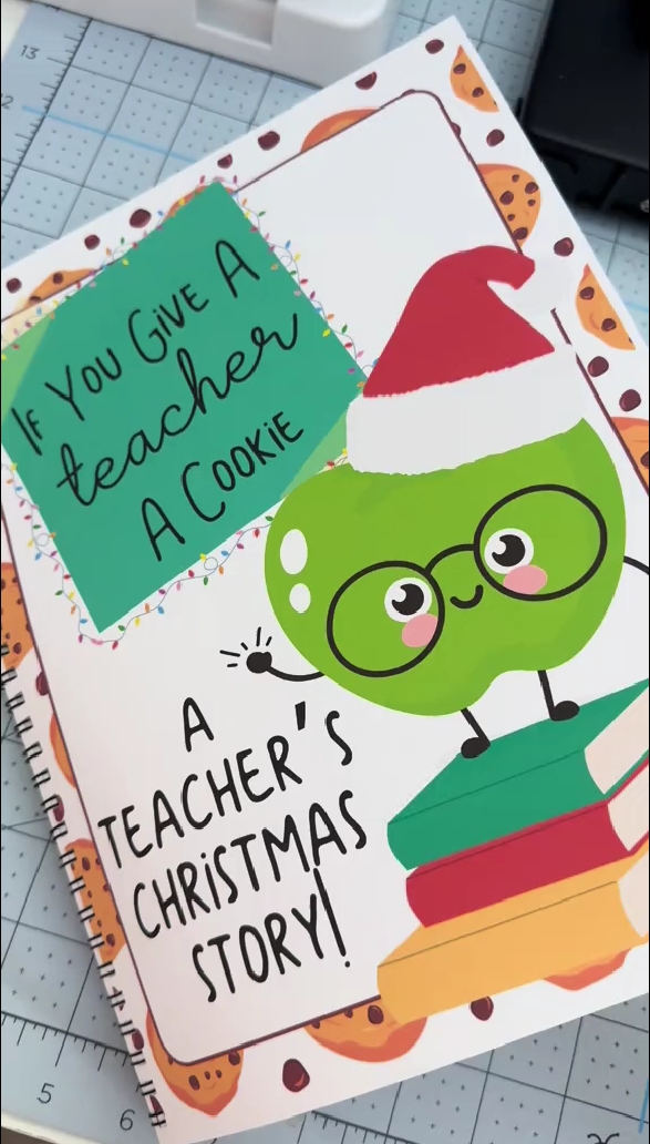 🎄Christmas card book-👩‍🏫If You Give a Teacher A Cookie Book📚