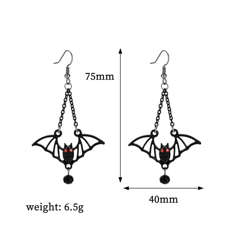 🦇🖤Triple Bat Drop Earrings(🔥Only $8.3 a piece in the set)