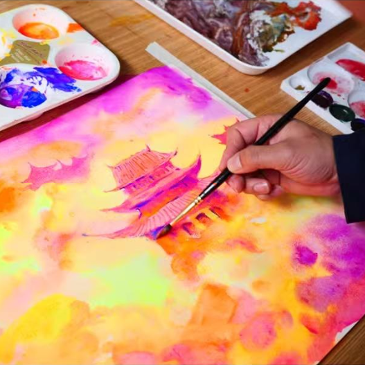 🔥2025 Hot Sale✨🎨12 Colors Fluorescent Watercolor Paint